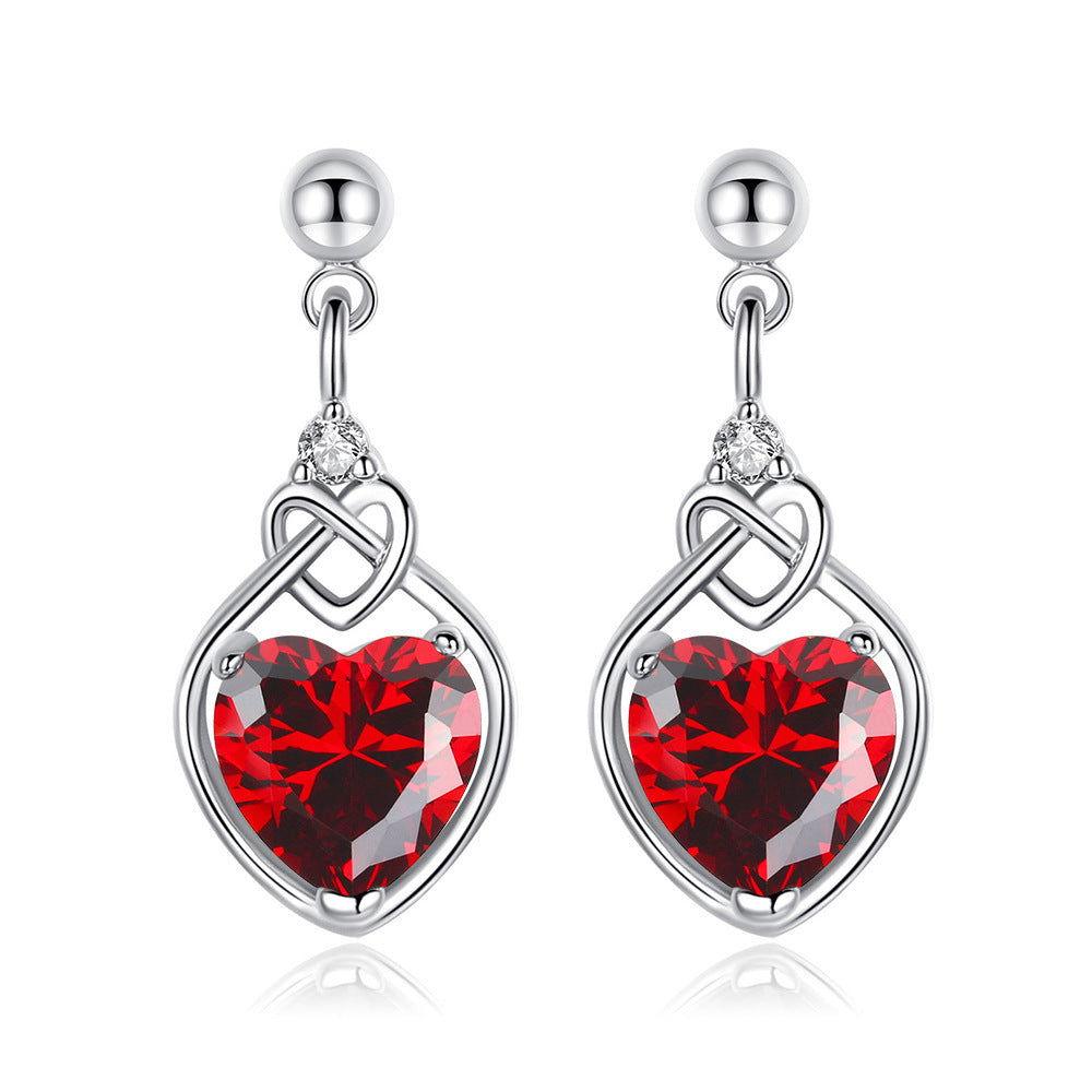 Heart-shaped Ruby Jewelry Suit - Fashion Avenue